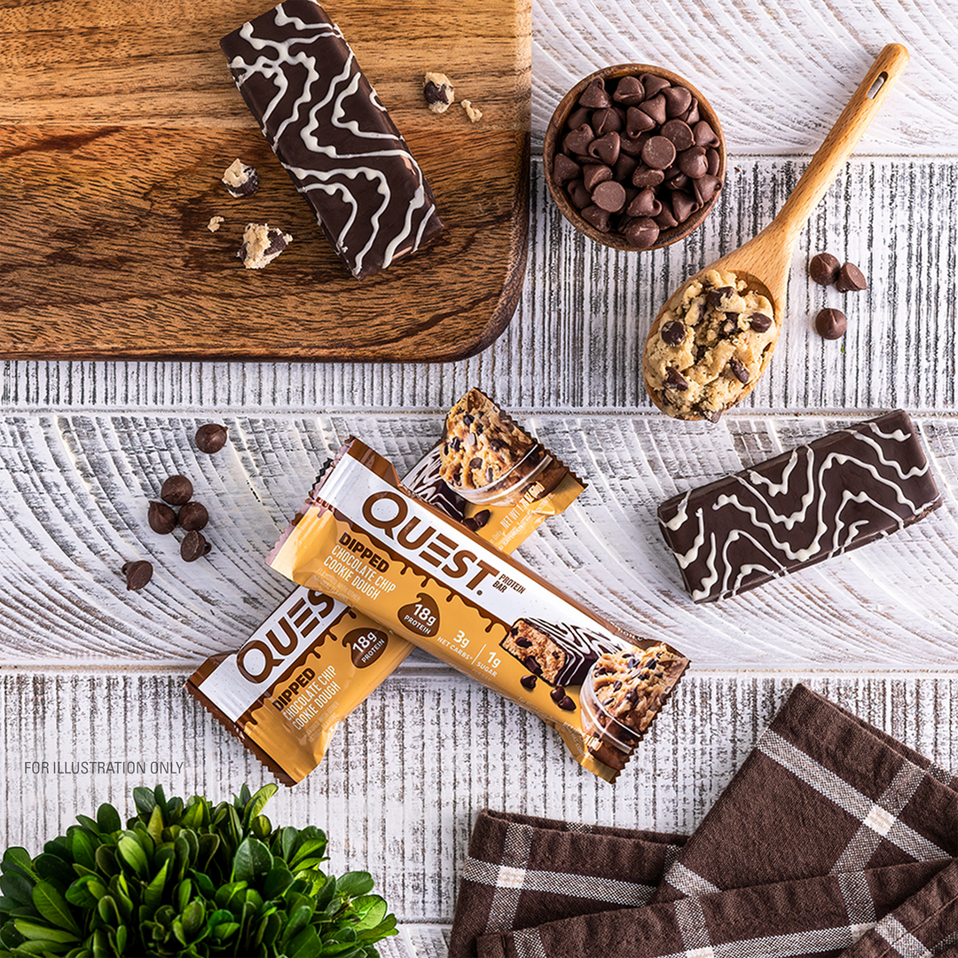 Quest Nutrition Dipped Chocolate Chip Cookie Dough Protein Bar