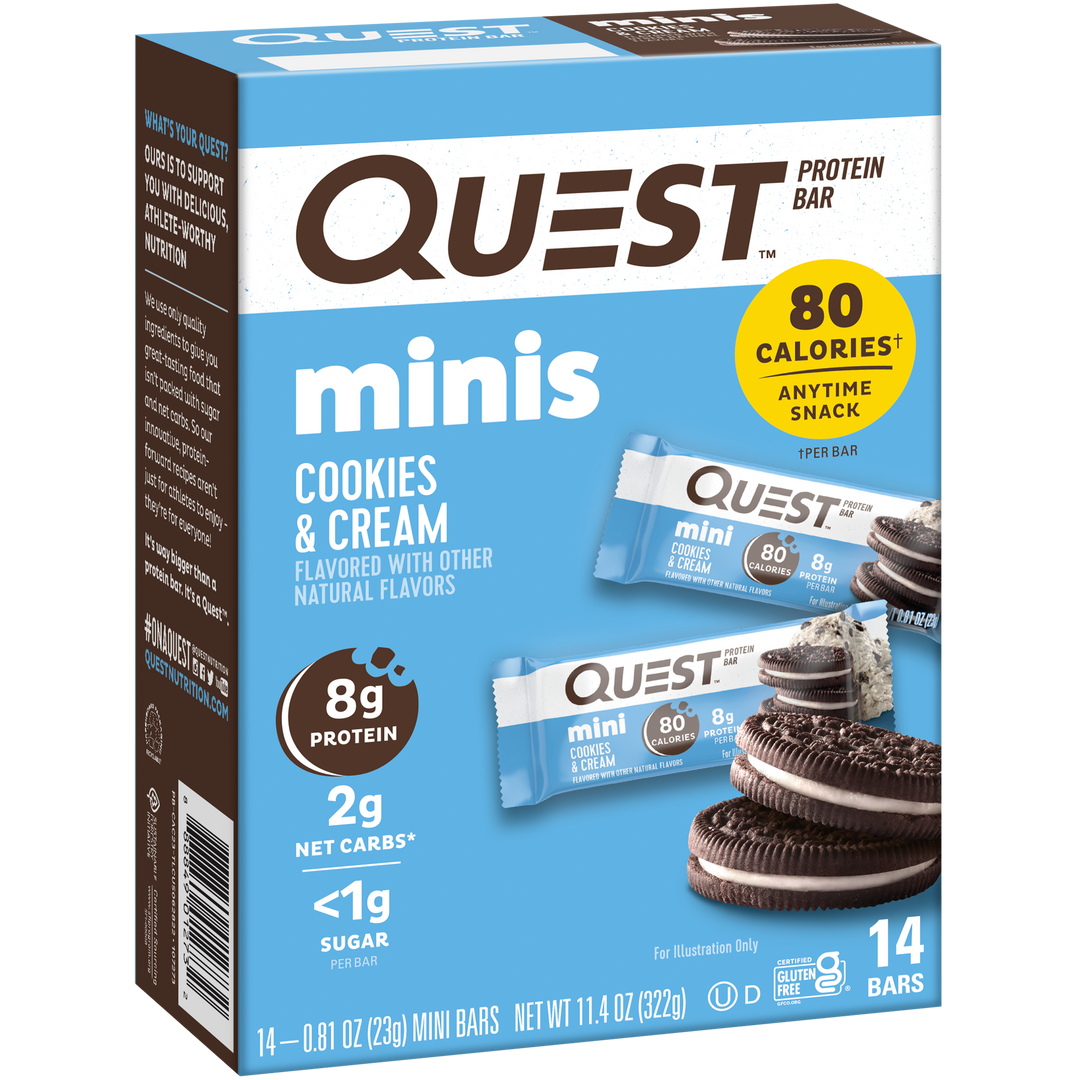 Quest Nutrition Mini Cookies & Cream Protein Bars