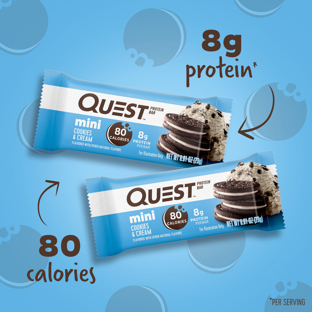 Quest Nutrition Mini Cookies & Cream Protein Bars