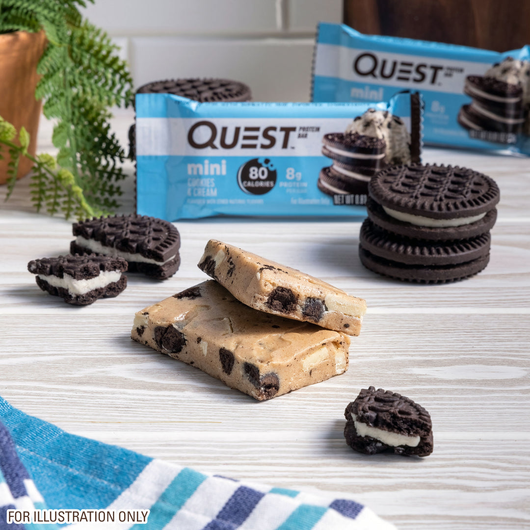 Quest Nutrition Mini Cookies & Cream Protein Bars