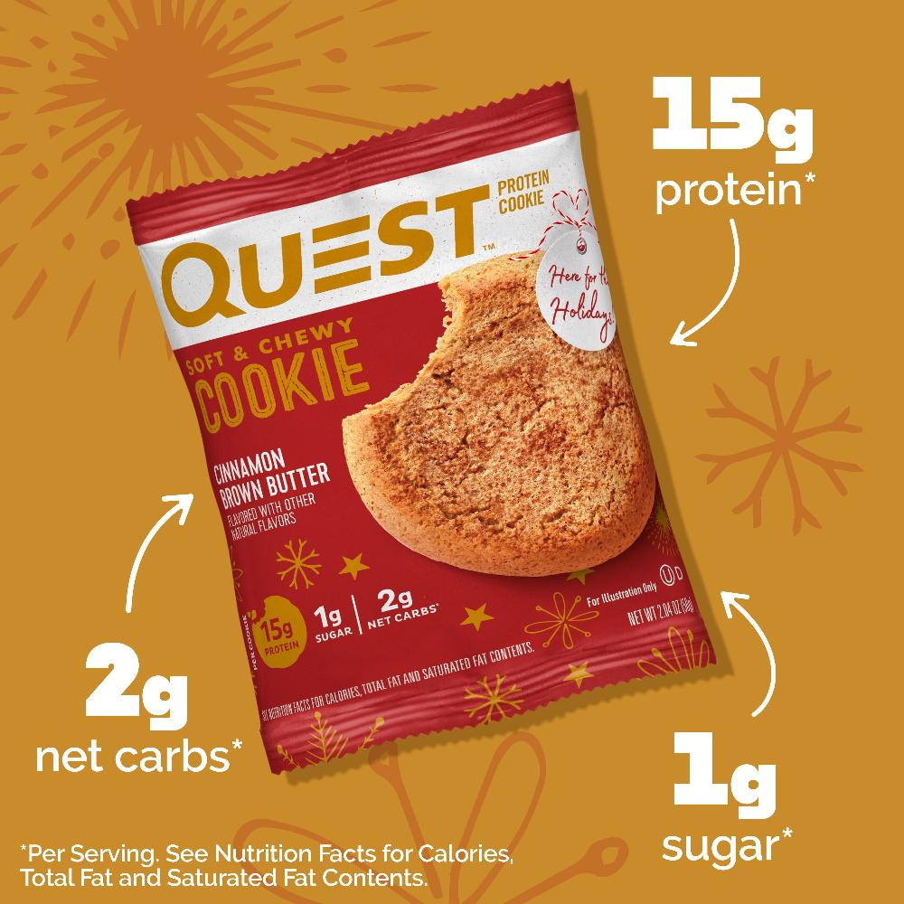 Quest Nutrition Cinnamon Brown Butter Protein Cookies