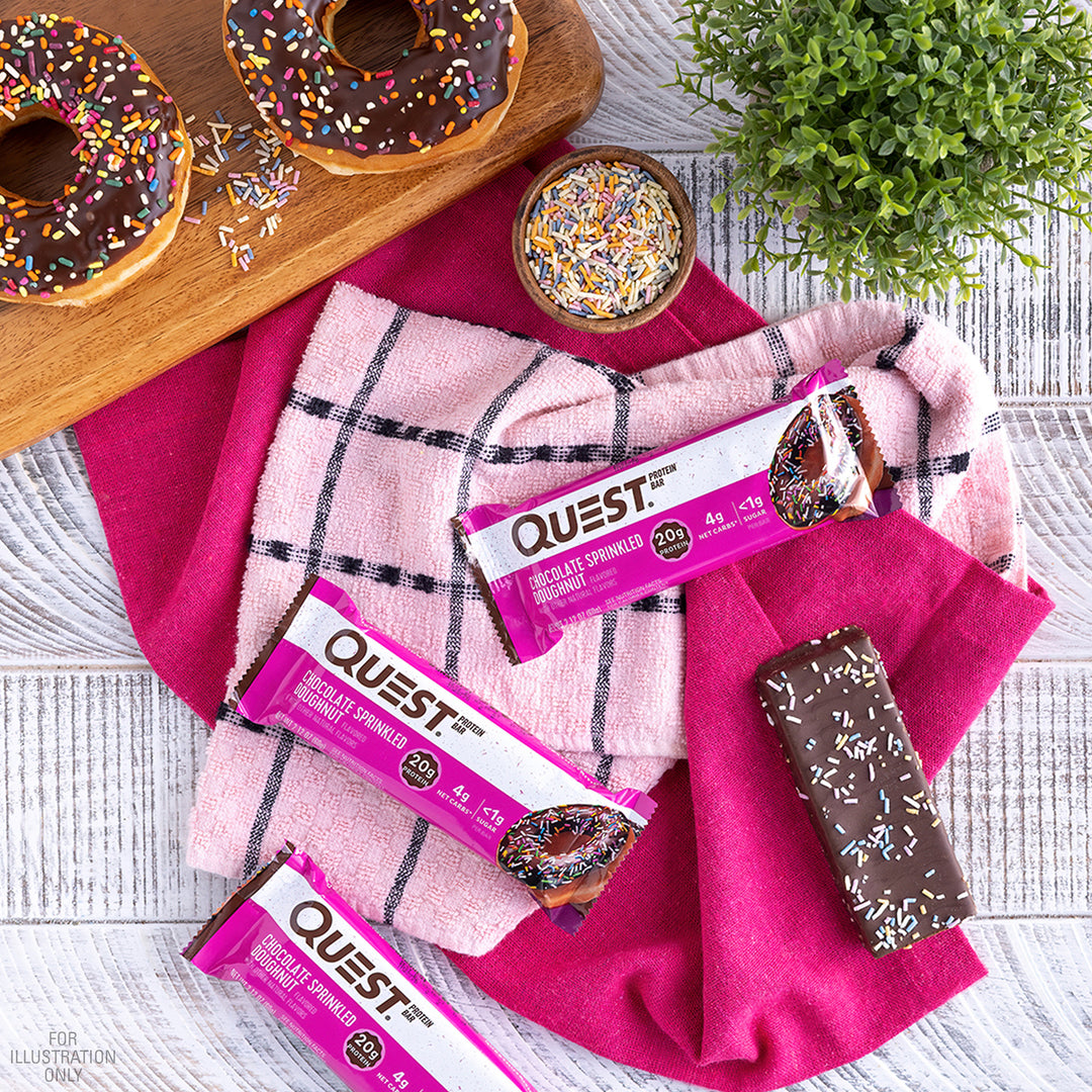 Quest Nutrition Chocolate Sprinkled Doughnut Protein Bars