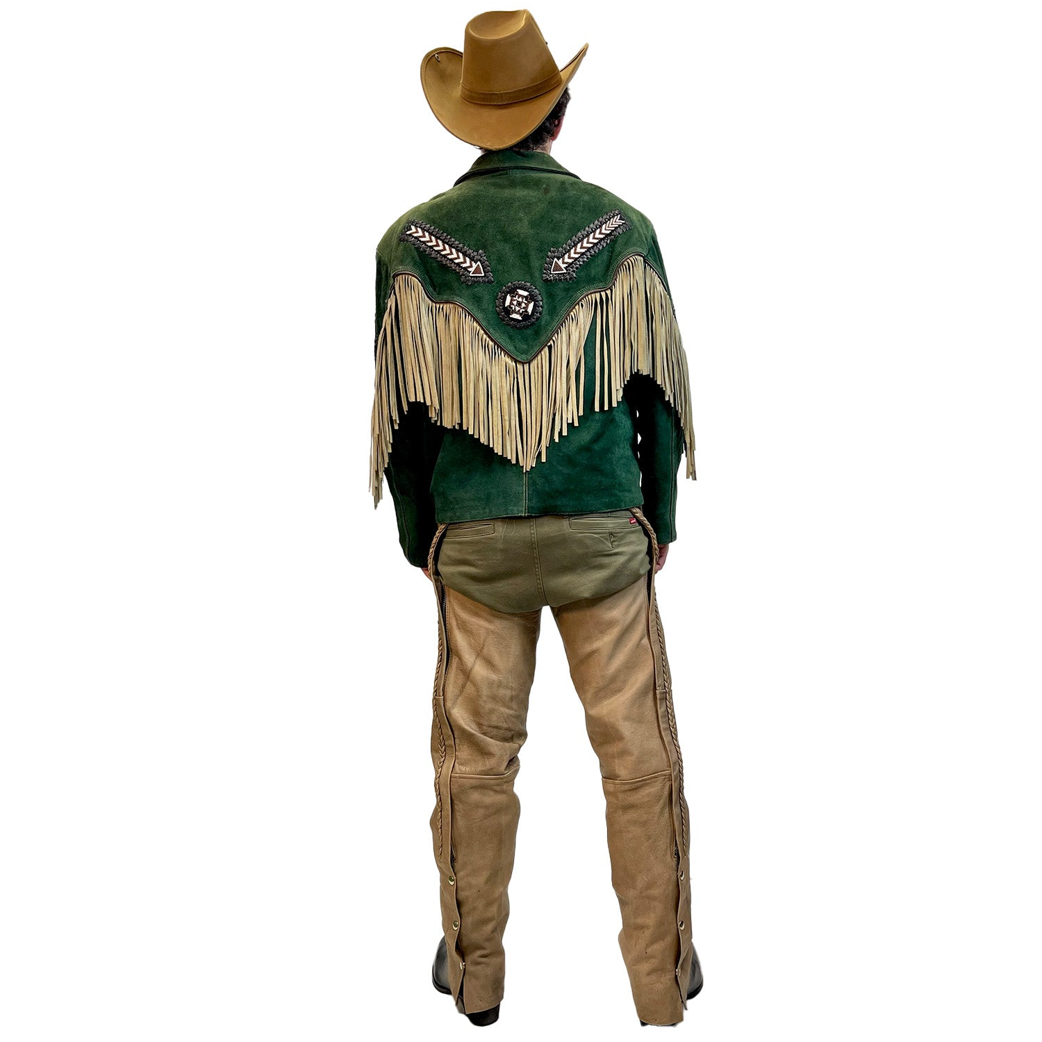 Abracadabra Nyc Old Timey Wild West Cowboy Green Suede Men's Costume