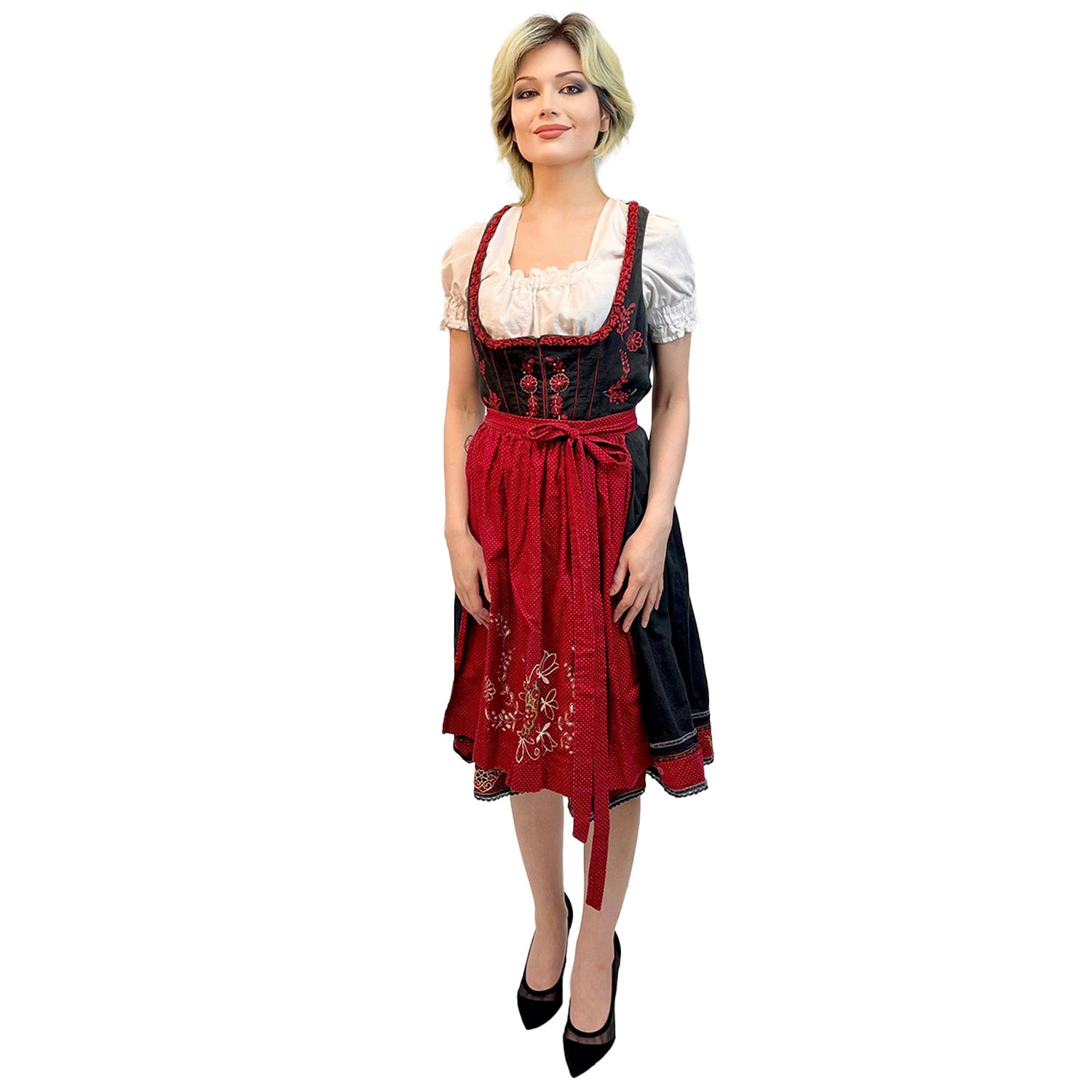 Abracadabra Nyc Authentic German Women Red Dirndl Adult Costume