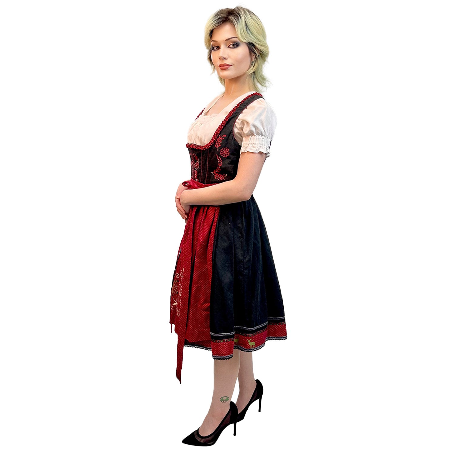 Abracadabra Nyc Authentic German Women Red Dirndl Adult Costume