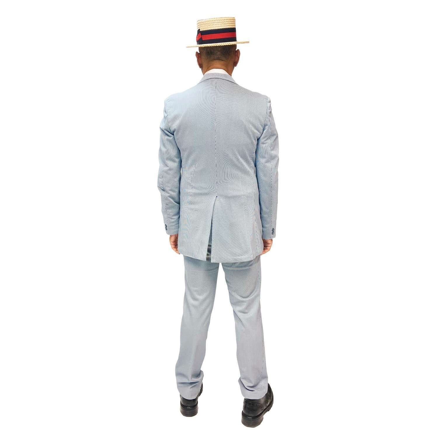 Abracadabra Nyc 1920s Light Blue Seersucker Suit Men's Costume