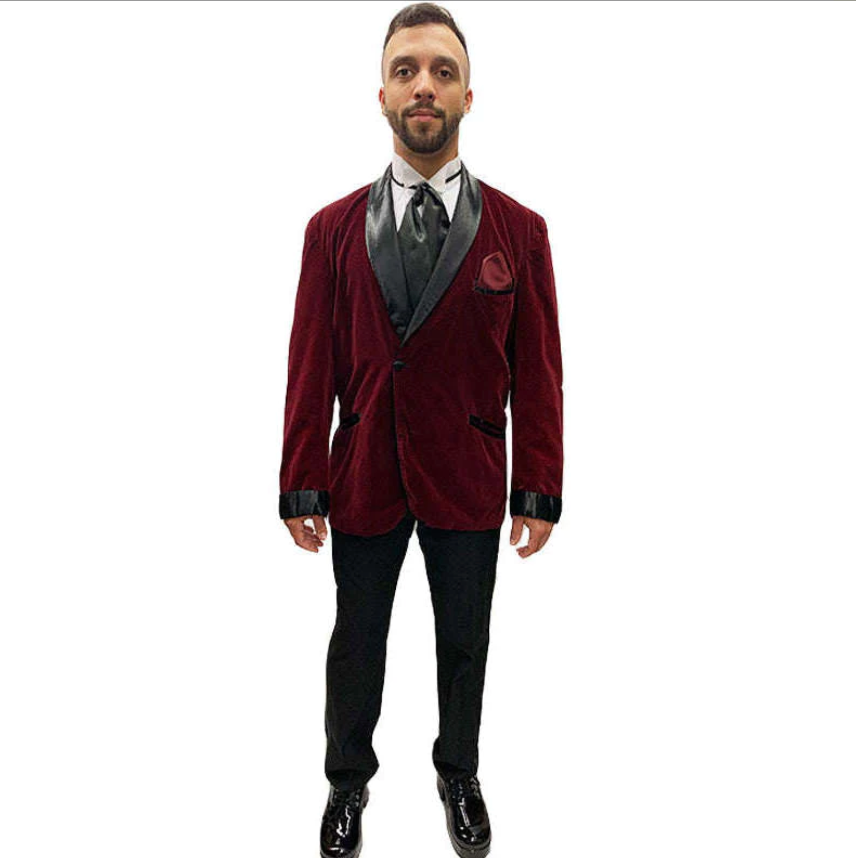 Abracadabra Nyc Red Velvet Smoking Jacket Adult Costume Set