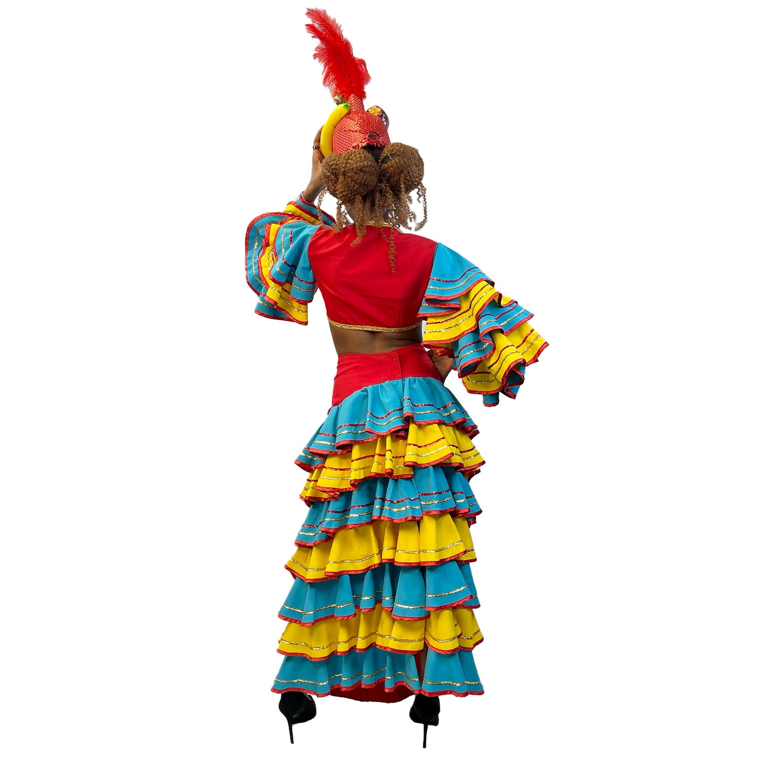 Abracadabra Nyc International Women's Red Blue and Yellow Rumba Adult Costume