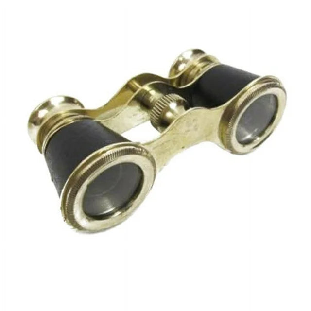 Abracadabra Nyc Brass Faux Leather Bound Opera Binoculars