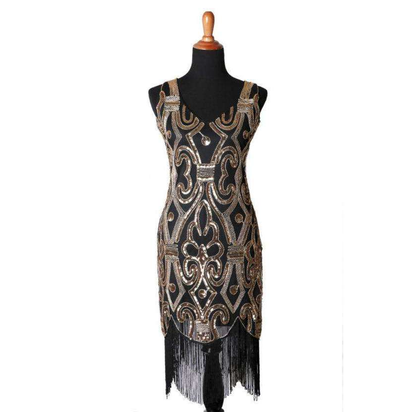 Abracadabra Nyc Unique Art Deco Flapper Dress