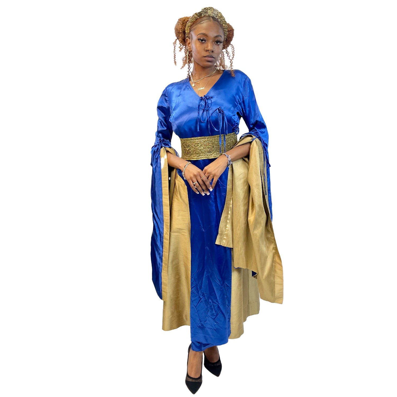 Abracadabra Nyc Medieval Royal Blue & Gold Queen Women's Costume