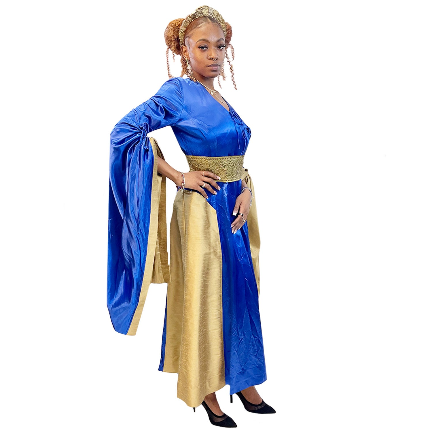 Abracadabra Nyc Medieval Royal Blue & Gold Queen Women's Costume