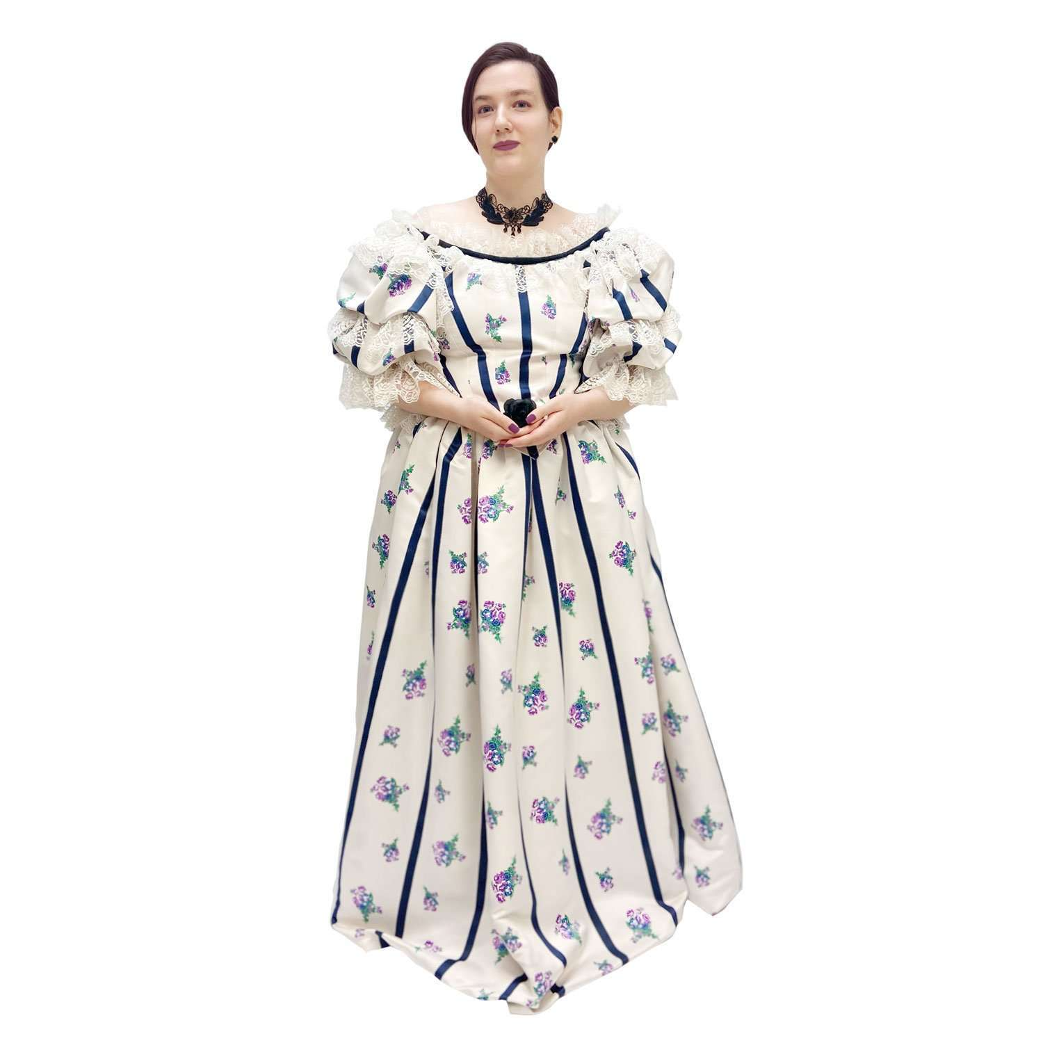 Abracadabra Nyc Southern Belle Mrs. Lincoln Floral Ruffled Dress Women's Costume