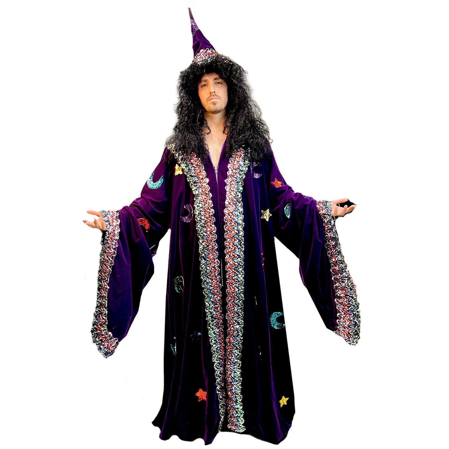 Abracadabra Nyc Fantasy Plum Purple Adult Wizard Cloak & Hat