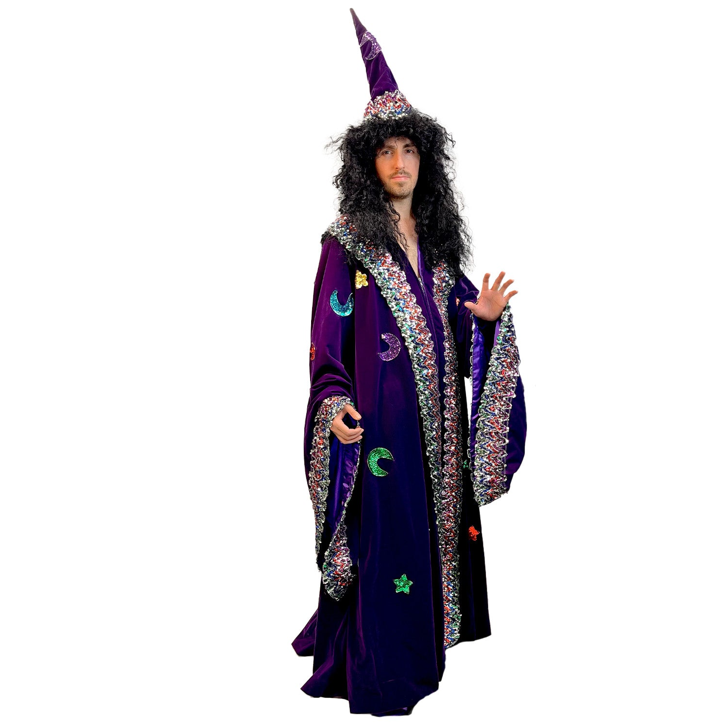 Abracadabra Nyc Fantasy Plum Purple Adult Wizard Cloak & Hat