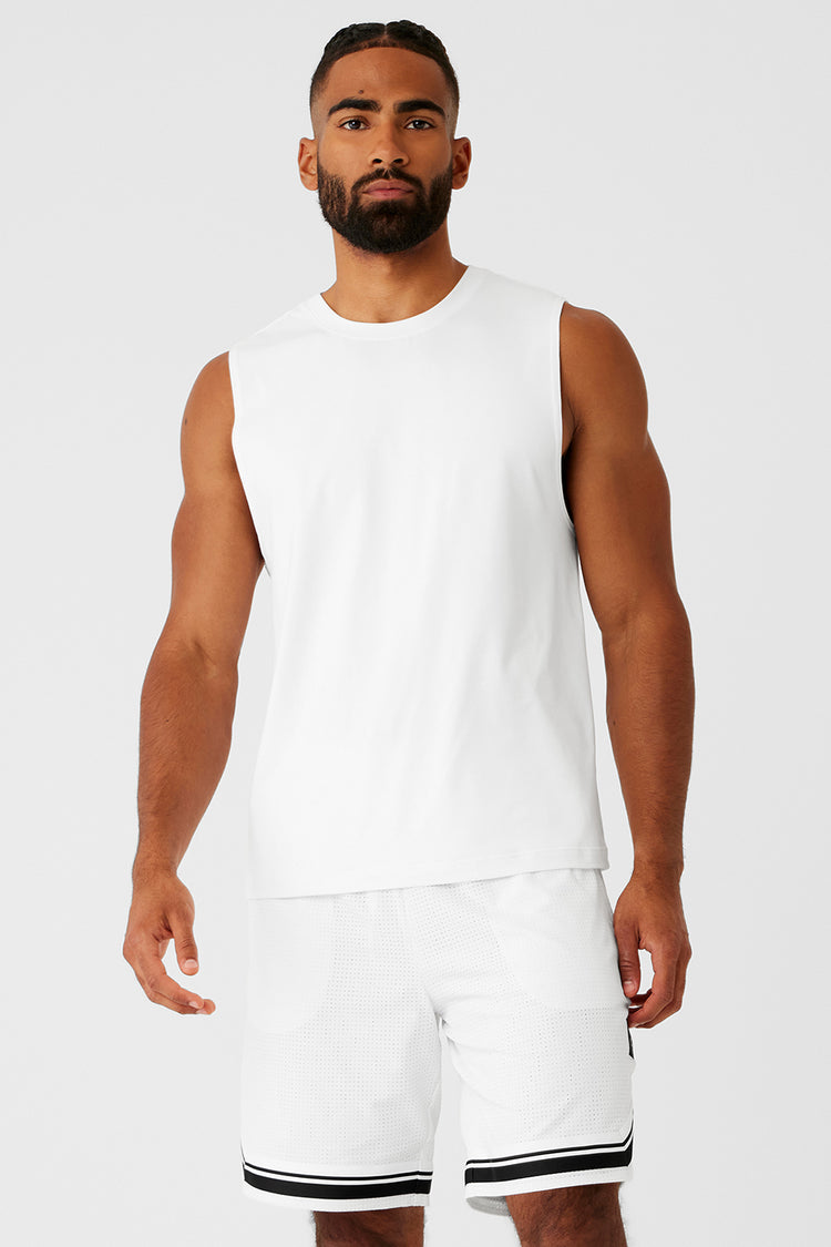 Alo Yoga Conquer Muscle Tank - White