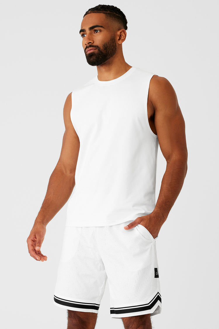 Alo Yoga Conquer Muscle Tank - White