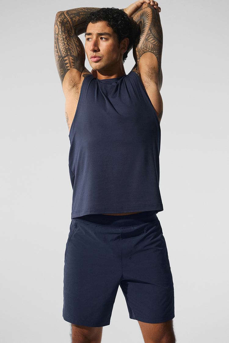 Alo Yoga Conquer Muscle Tank - Navy