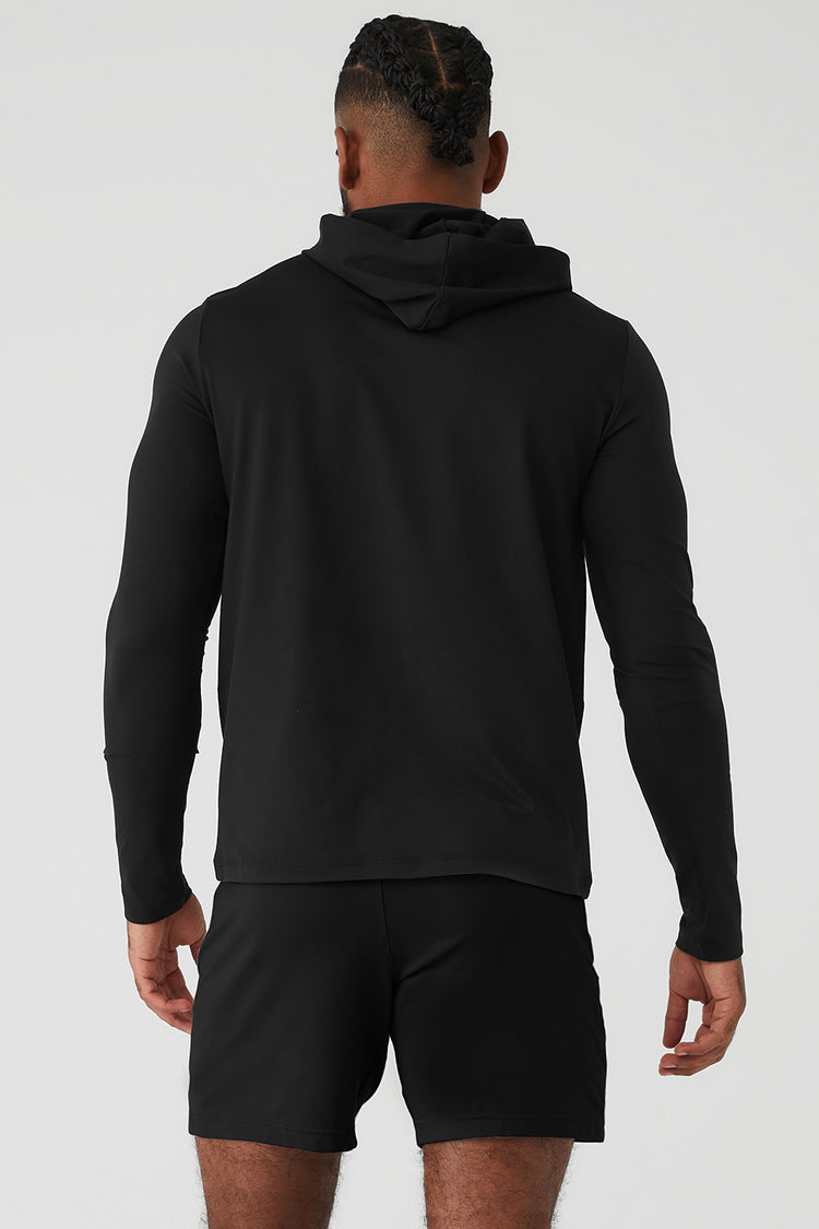 Alo Yoga Conquer Reform Long Sleeve With Hood - Black