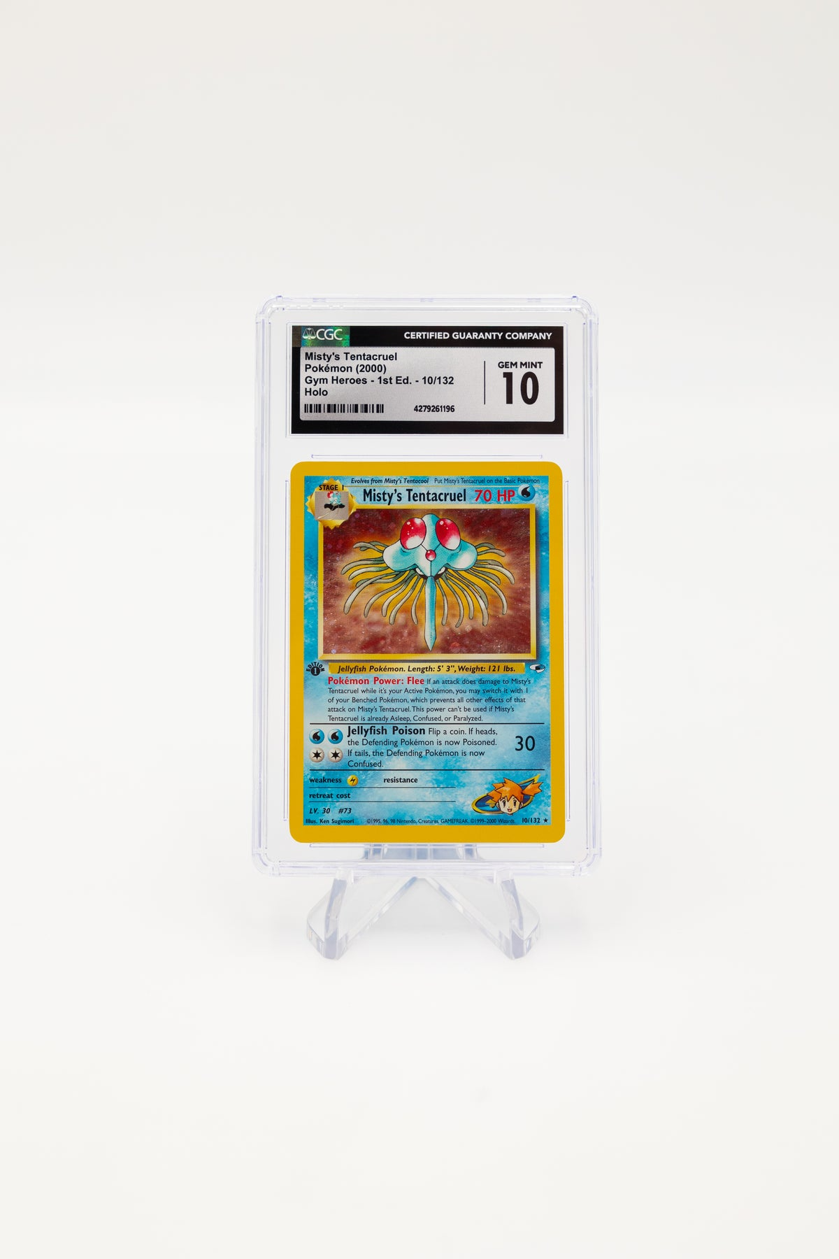 Cash Cards Unlimited Misty's Tentacruel 10/132 Gym Heros 1st Edition - 2000 Pokemon - CGC 10