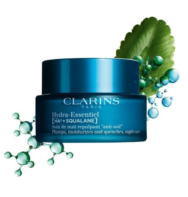 Clarins Hydra-Essentiel Night Moisturizer with Double Hyaluronic Acid - 1.7 oz