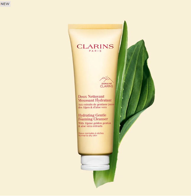 Clarins Hydrating Gentle Foaming Face Cleanser for Normal to Dry Skin - 4.2 oz