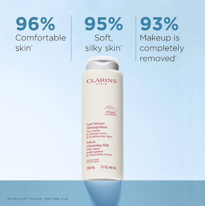 Clarins Velvet Facial Milk Cleanser - 13.4 oz