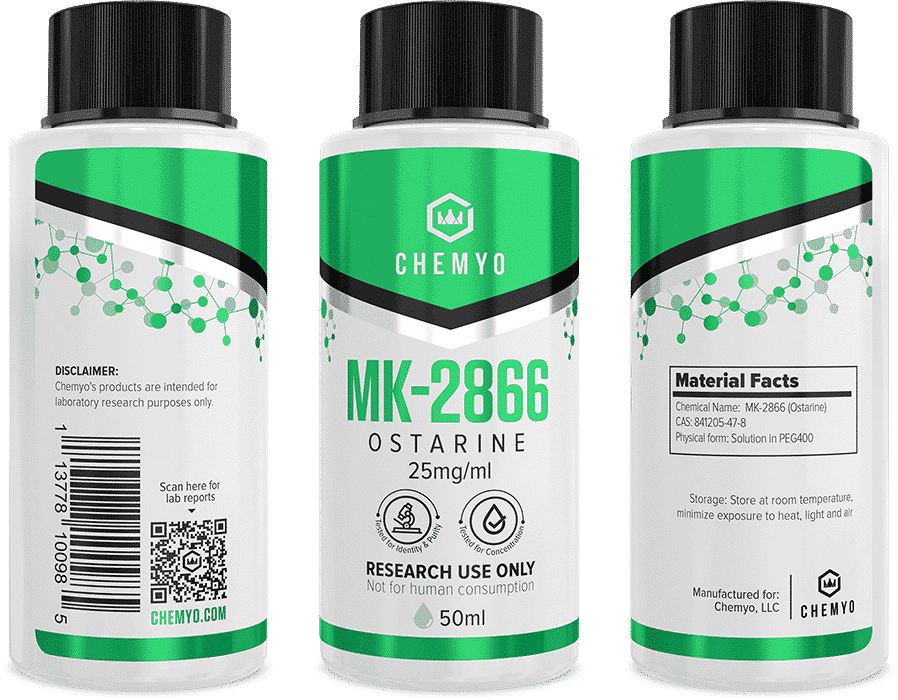 Chemyo MK2866 | Ostarine MK-2866 SARM Solution 25mg/ml - 50 ml