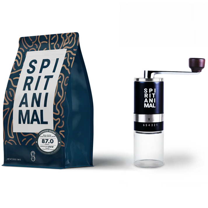 Spirit Animal Coffee Espresso Blend + Grinder