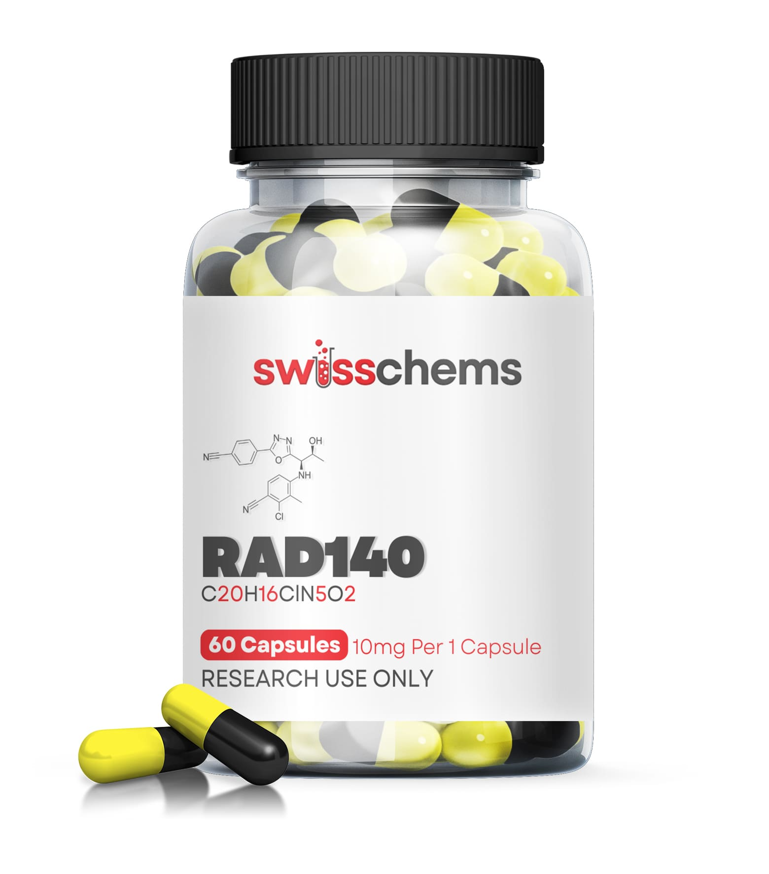 Swiss Chems RAD-140 (Testolone), 600mg (10mg/capsule)