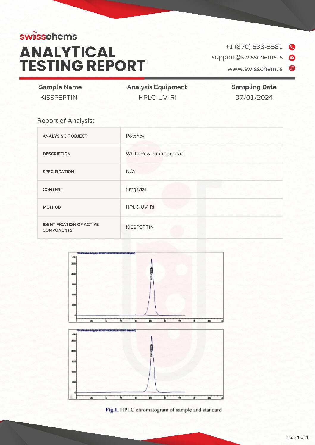 Swiss Chems Kisspeptin-10 10mg (1vial)