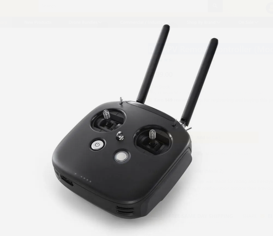 DJI FPV Remote Controller (Mode 2)