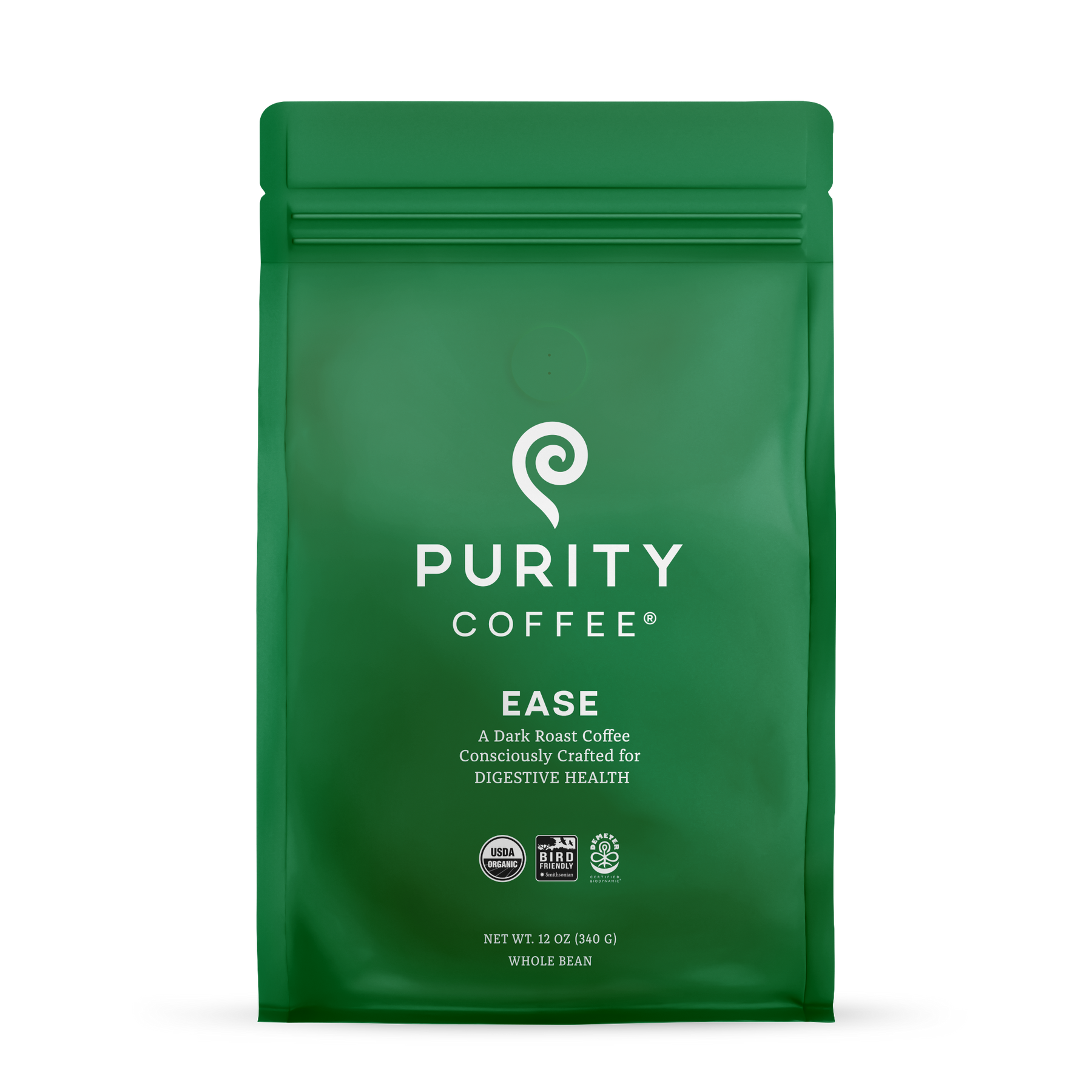 Purity Coffee EASE: Dark Roast Whole Bean Coffee