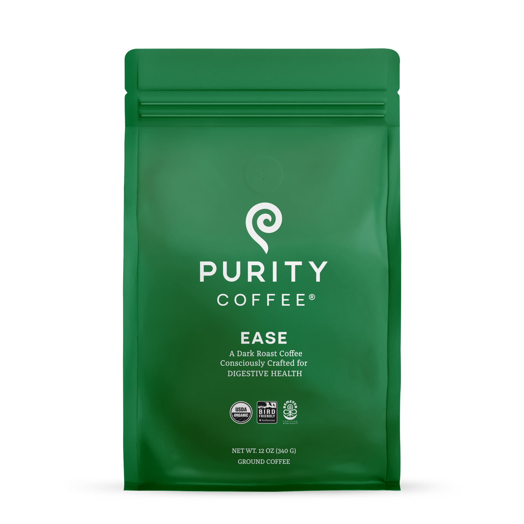 Purity Coffee EASE: Dark Roast Whole Bean Coffee