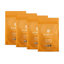 Purity Coffee BALANCE: ⅓ Caff Whole Bean Coffee 4-Pack