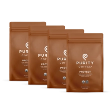 Purity Coffee PROTECT: Light-Medium Roast Whole Bean Coffee 4-Pack