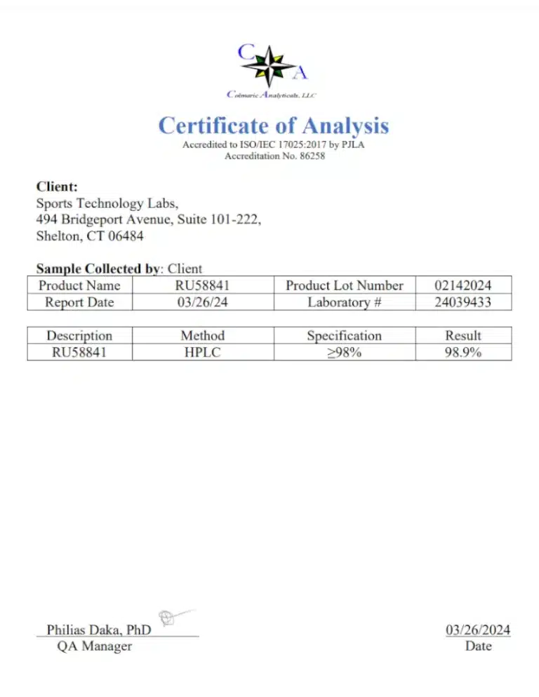 Sport Technology Lab.Liquid RU-58841 50 MG/ML Topical