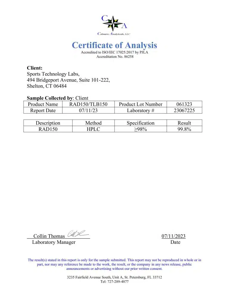 Sport Technology Lab.Liquid RAD 150 (TLB-150) 10MG/ML