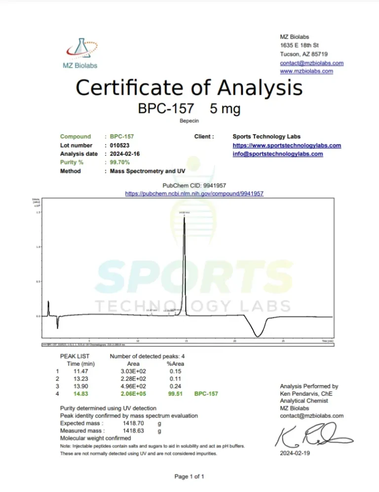 Sport Technology Lab.BPC 157 5mg