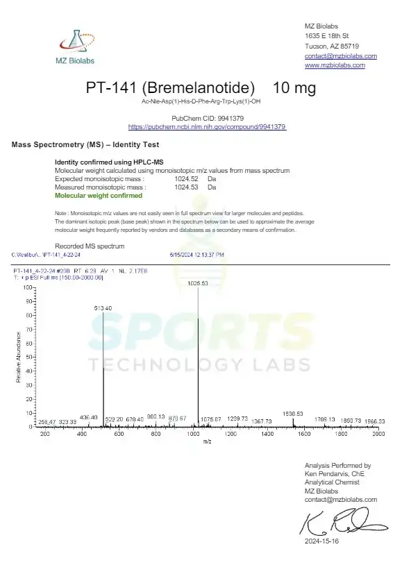 Sport Technology PT 141 (Bremelanotide) 10mg