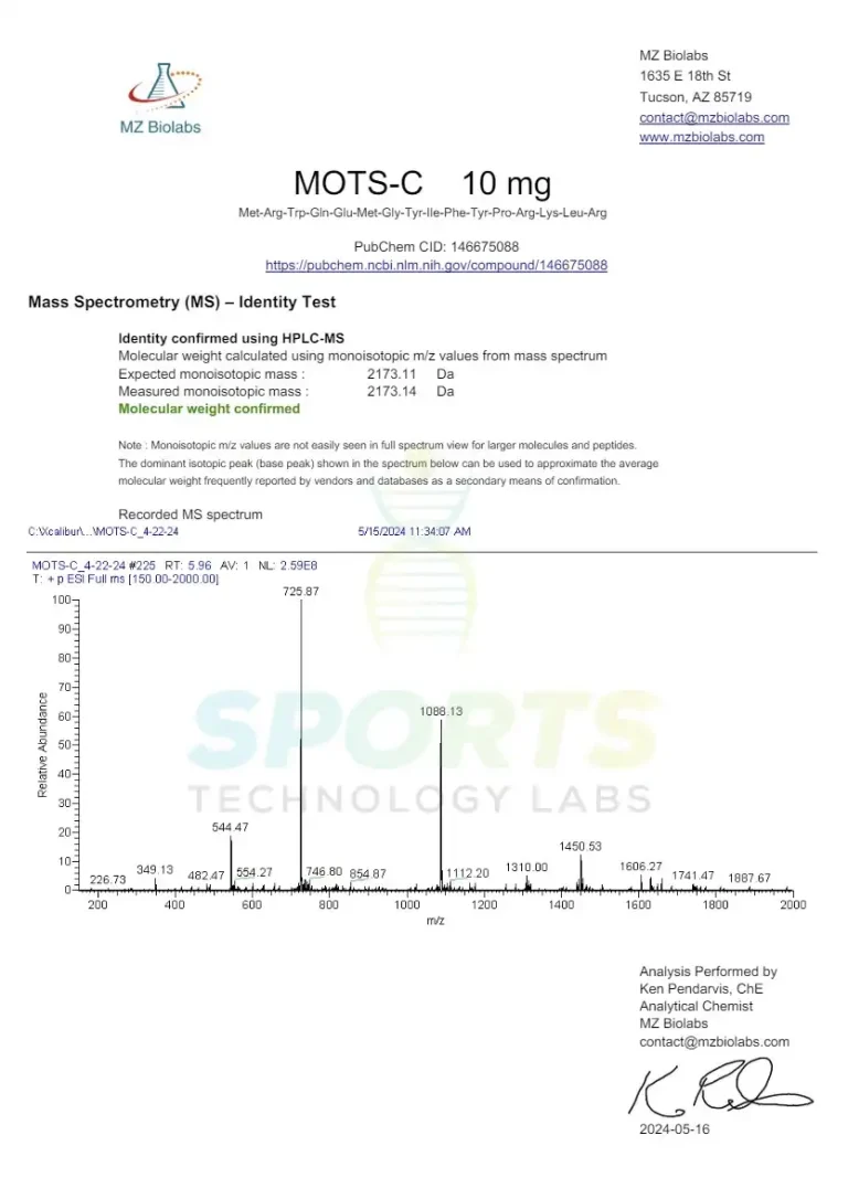 Sports Technology Lab.MOTS-c 5mg