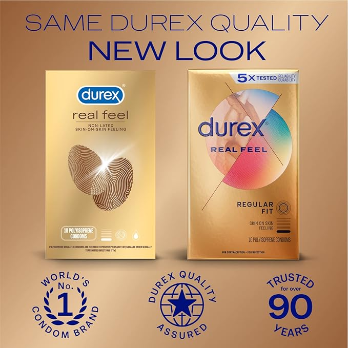 Durex Avanti Bare Real Feel Condoms, Non Latex Lubricated Condoms