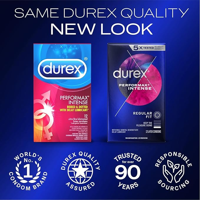 Durex Performax Intense Natural Rubber Latex Condoms