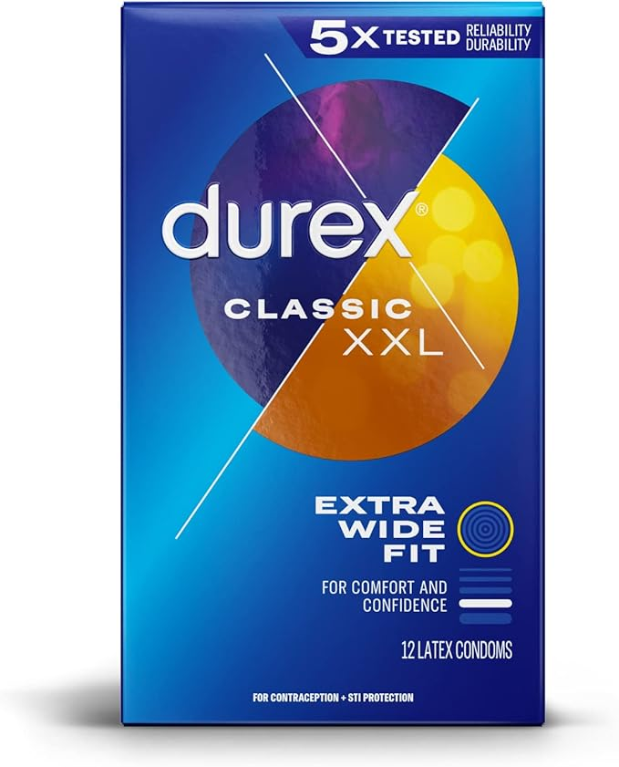 Durex Condom XXL Longer & Wider Natural Latex Condoms