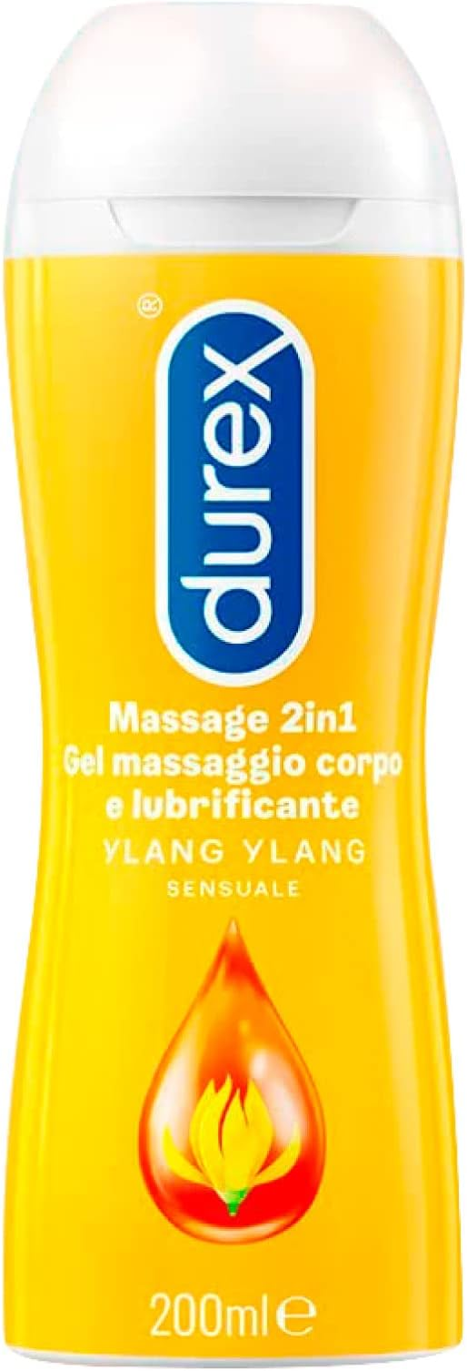 Durex Sensual Massage & Play 2 in 1, Massage Gel and Personal Lubricant, Intimate Seductive Lube with Ylang Ylang extract