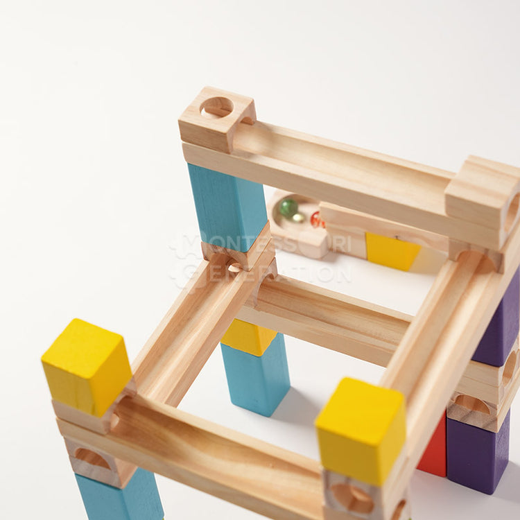 Montessori Wooden Marble Run