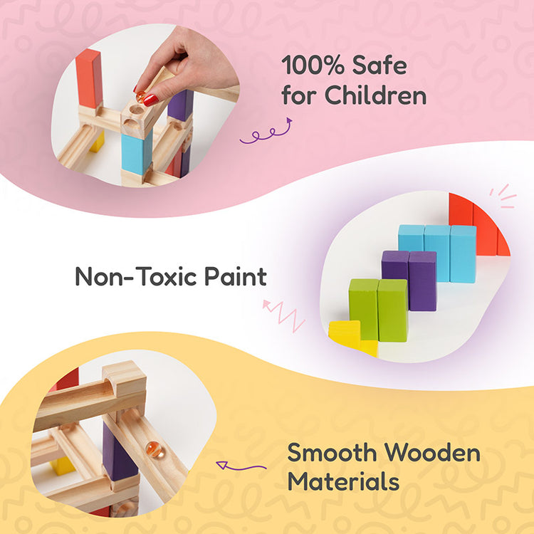 Montessori Wooden Marble Run