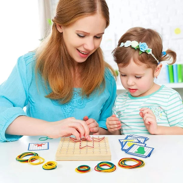 Montessori Wooden Geoboard