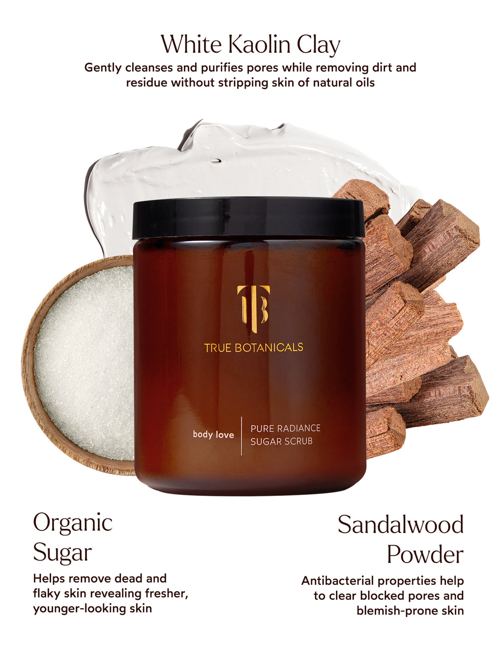 True Botanicals Pure Radiance Sugar Exfoliating Body Scrub