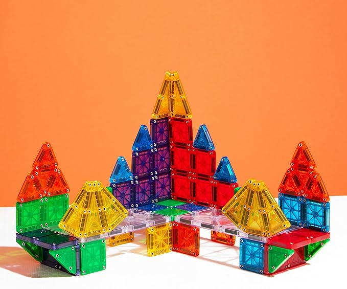 MAGNA-TILES microMAGS 70-Piece Deluxe Magnetic Construction Set, The Original Magnetic Building Brand